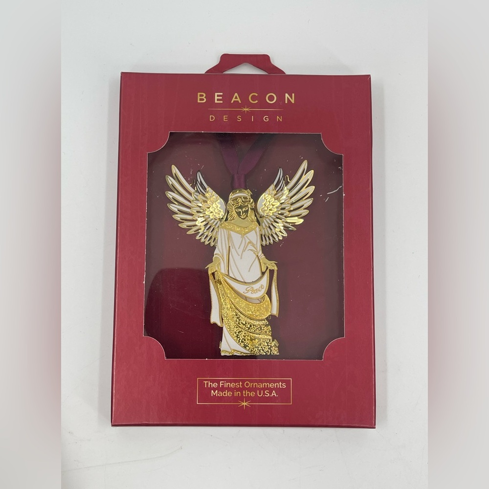 Beacon‎ Design “Holiday Angel” Gold Tone Christmas Holiday Ornament NIP New
